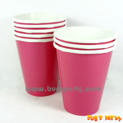 Magenta color paper Cups