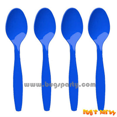 blue color party spoons, forks and knives – Bug's Party