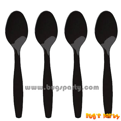 Black color plastic Spoons