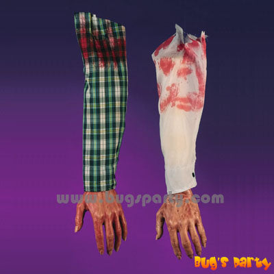Halloween props Severed bloody Arm with sleeve