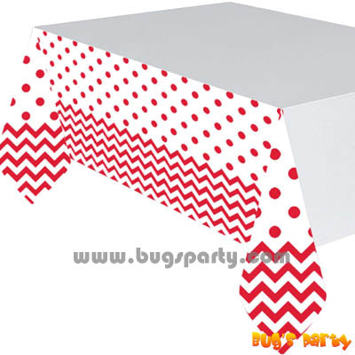 Red Chevron Table Cover