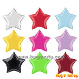 solid color star shaped foil balloon