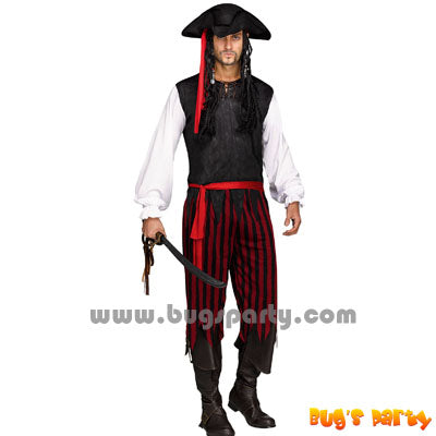 KINBOM 7pcs Halloween Pirate Costume, Pirate Cosplay Accessories Including  Pirate Headband Belt Inflatable Sword and Other Pirate Accessories Cosplay