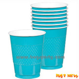 Caribbean Blue color Plastic Cups