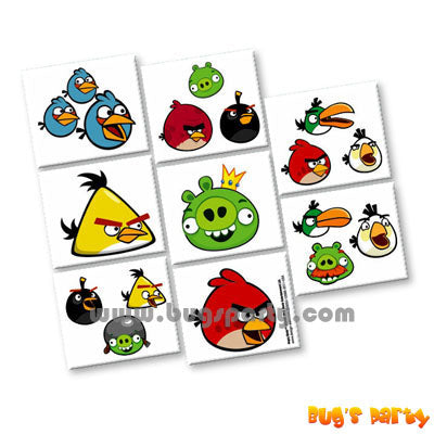 Angry Birds Temp Tattoos