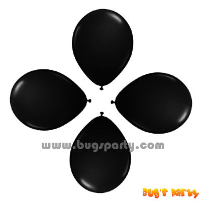 Balloon 6in Rnd Black