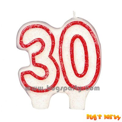 Number 30 Candle