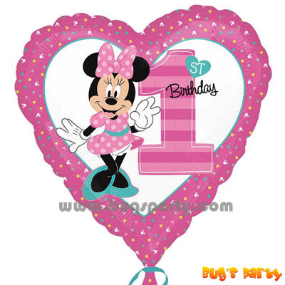 Minnie 1st Heart Balloon