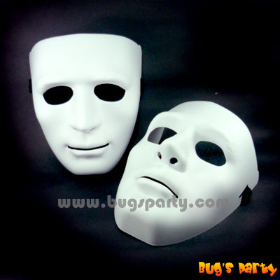 Full Face White Plastic Mask