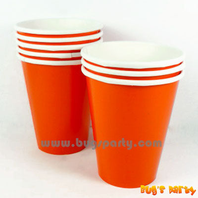 Orange color paper Cups