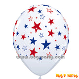 Balloon Lx Blue Red Stars