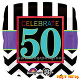 Balloon Celebrate Stripes 50TH