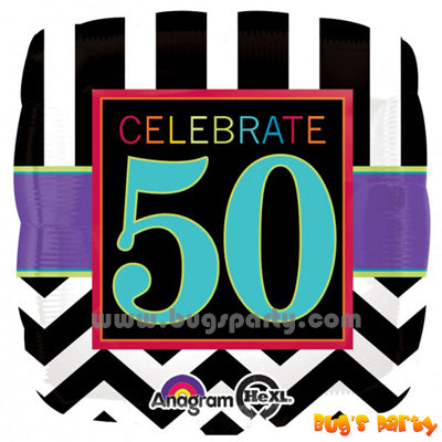 Balloon Celebrate Stripes 50TH