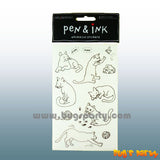 Pen Ink Cats Stickers