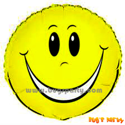 Smiley face foil balloon